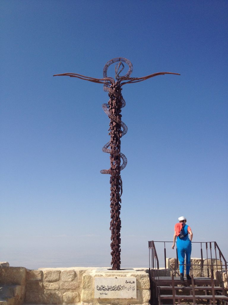 A sculpture of Moses' staff