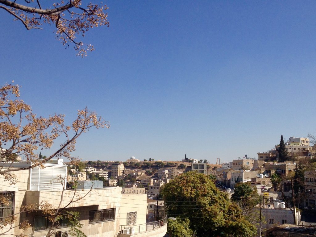 The terrace view: over Amman, out to the Citadel