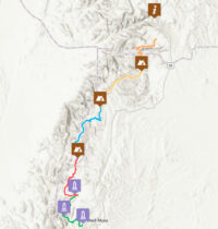 Dana to Petra Trek Map