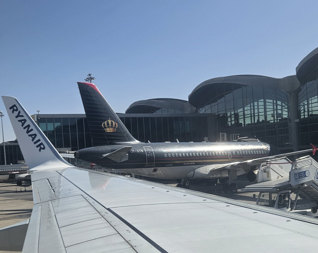 ryanair in queen alia airport