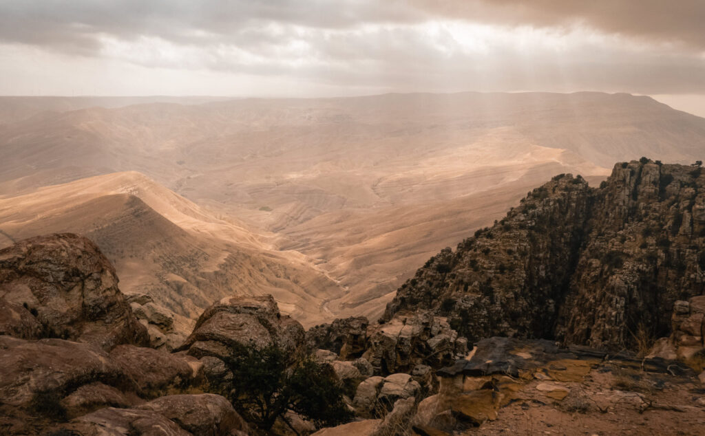 View over the Dana Biosphere Reserve